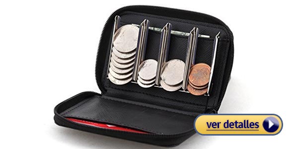 Billeteras con zipper para hombre bolso para monedas con ranura para tarjetas