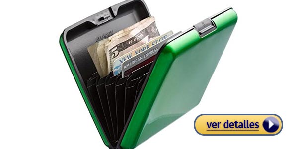 Billeteras de metal para hombre billetera de aluminio con proteccion rfid de sharkk