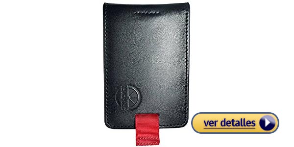 Billeteras delgadas para hombres clip de dinero de genuine leather