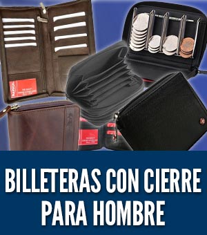 Billeteras con cierre para hombre zipper