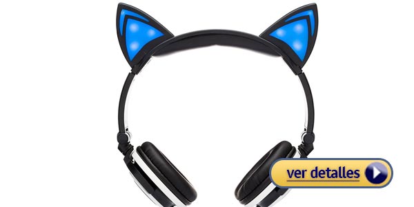 Regalos de navidad para duenos de mascotas auriculares con orejas de gato
