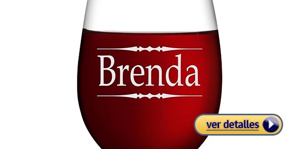 Regalos personalizados de navidad copa de vino personalizada