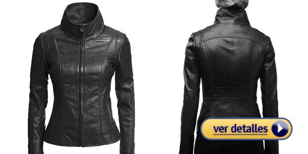 Chaquetas de cuero para mujeres piel de cordero