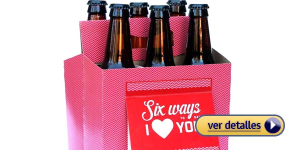 Regalos originales del dia de san valentin para el caja de cerveza personalizada