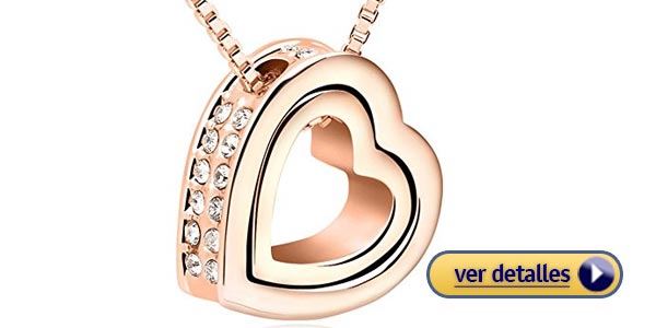 ideas de regalos para mujeres de San Valentín collar en oro rosa