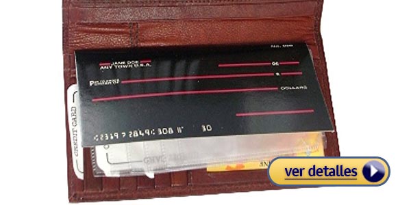 Mejores chequeras con espacio para tarjetas de credito billetera y chequera marshal