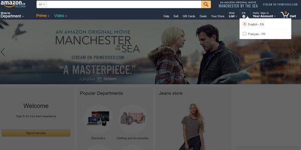 Comprar en amazon en español amazon canadá francés