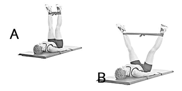 Ejercicios para la celulitis estiramiento de piernas (forma de v)