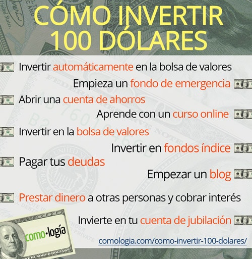 como invertir 100 dolares infografico