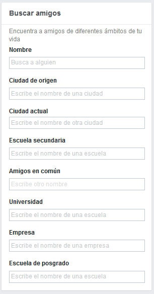 encontrar una persona en Facebook nombre celular movil