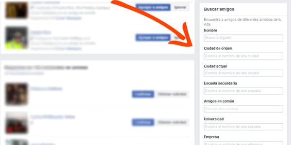 mejor forma de encontrar una persona en Facebook