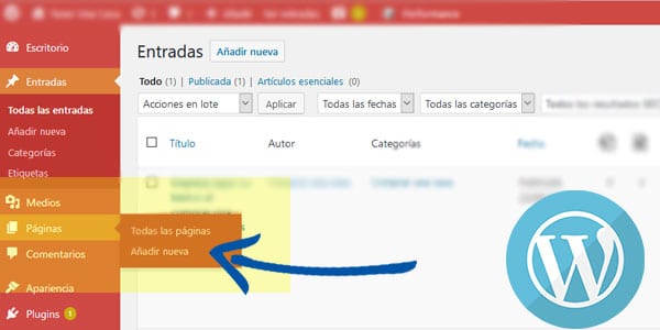 crear página wordpress autoresponder