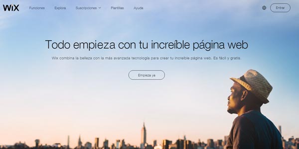 Wix com mejor hosting gratis sin publicidad