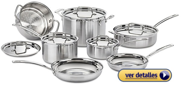 ollas de acero inoxidable cuisinart