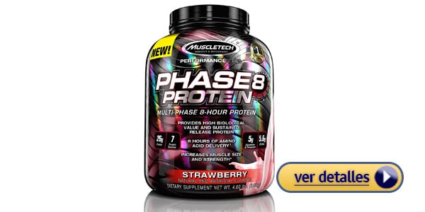 polvo de proteina de suero MuscleTech Phase 8