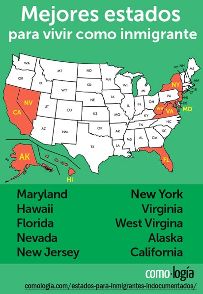 mejoeres estados para inmigrantes indocumentados