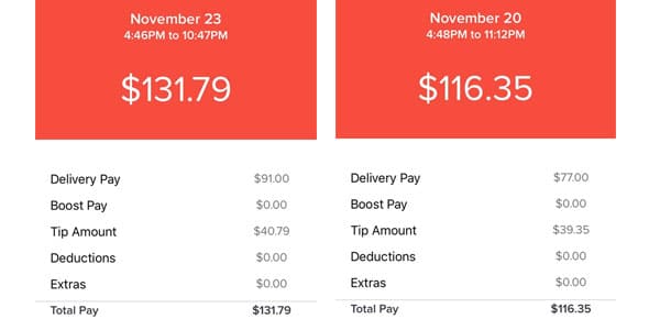 Cuanto ganan los conductores de DoorDash