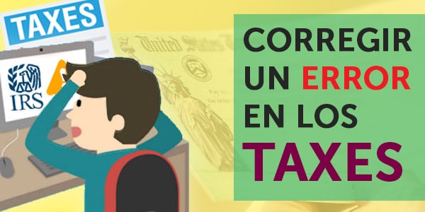 corregir un error en los taxes