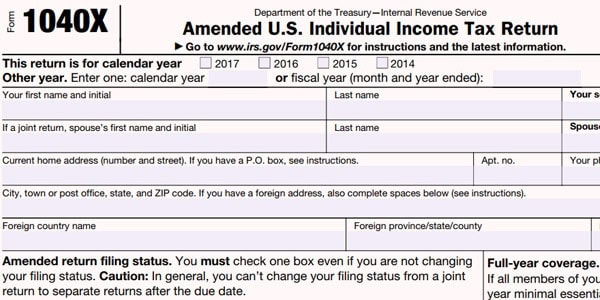 formulario 1040x irs
