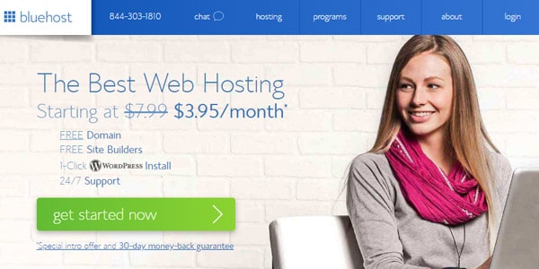 Bluehost mejor hosting vender online