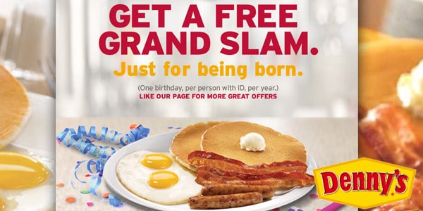 Dennys desayuno comida gratis birthday