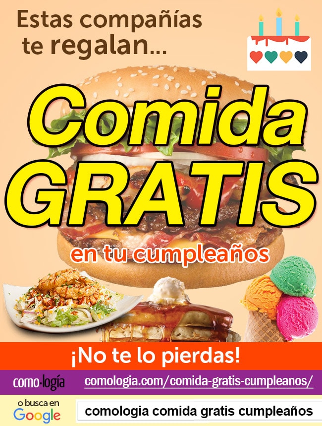 comida gratis cumpleanos