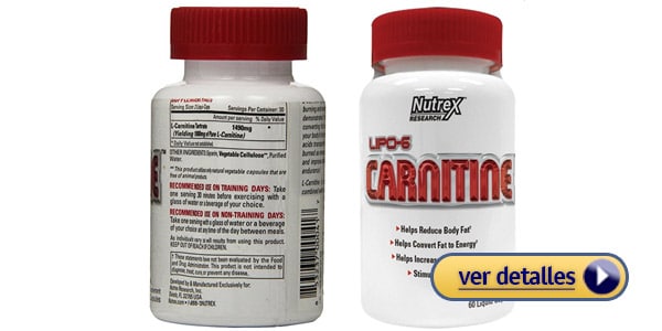 Nutrex Lipo 6 Carnitine L carnitina con efecto mas rapido