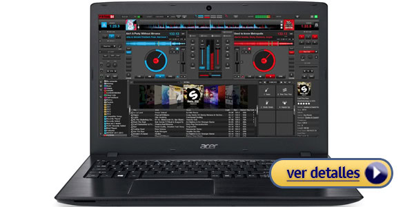 Acer Aspire E 15 laptop barata para un DJ