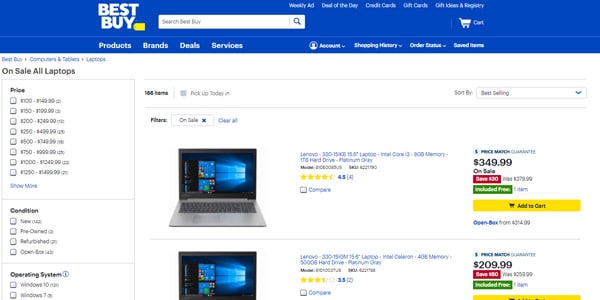 Best Buy ofertas en laptop baratas