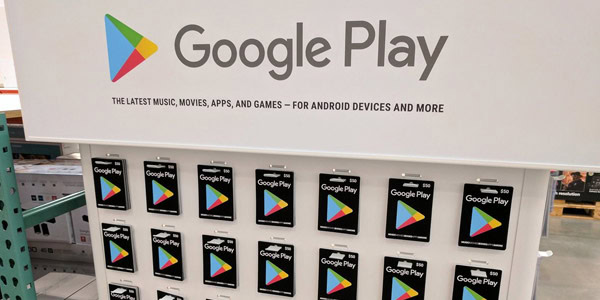 google play tarjetas de regalo costco