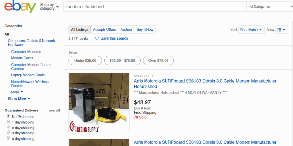 comprar tu propio modem ebay