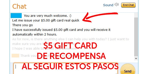 recompensa amazon orden tarde atrasada