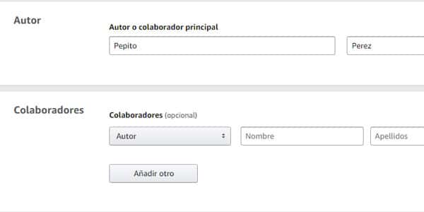 Autor y colaboradores del libro amazon kindle