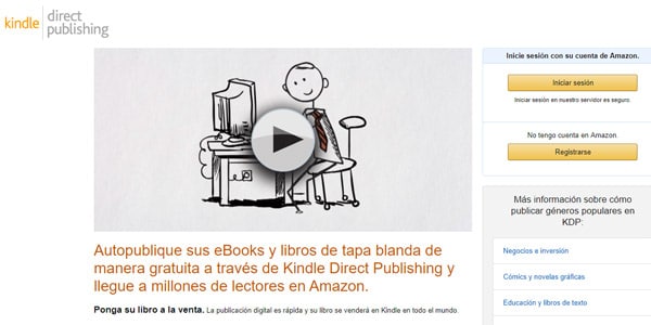 Regístrate como autor en Amazon kindle publicar libro