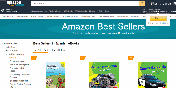 vender publicar libros en amazon best seller