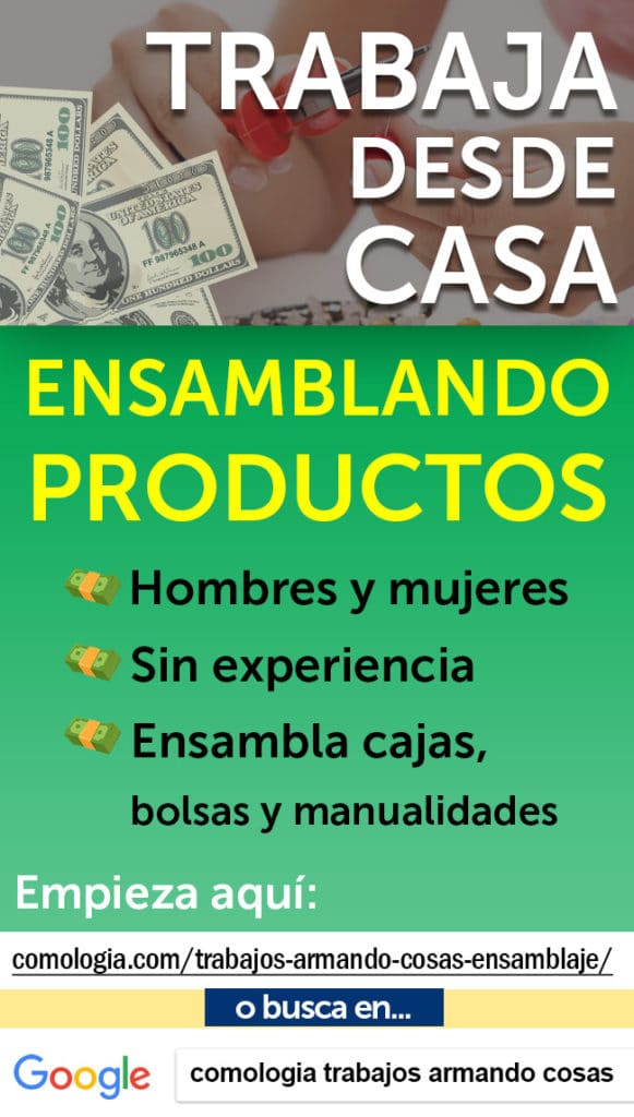 Trabajos armando cosas desde cajas) NO son