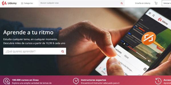 pagina de aterrizaje udemy