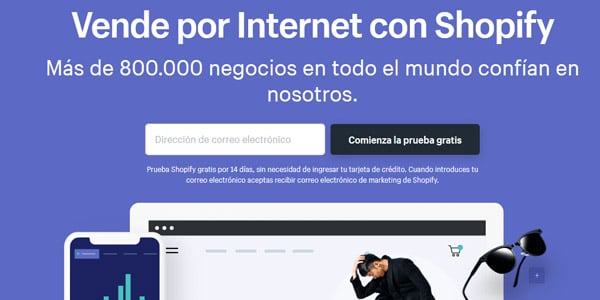 pagina de conversion shopify