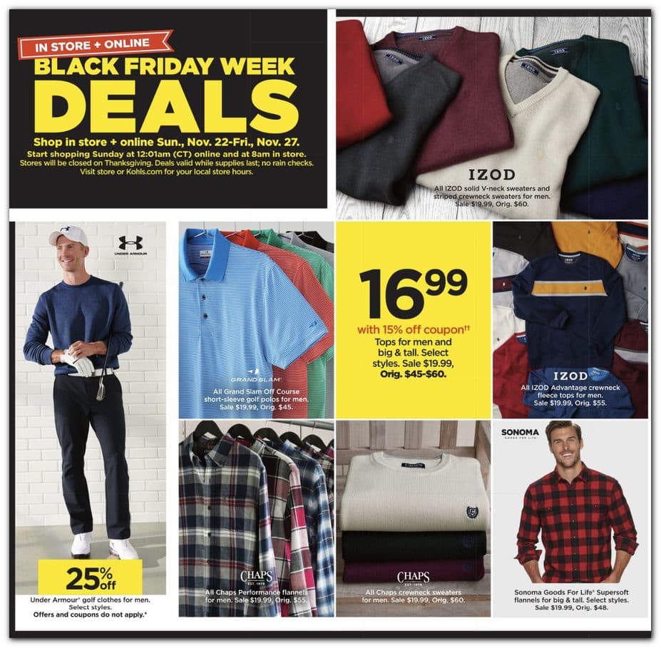 Kohl’s viernes negro 2021 Ofertas Kohl’s Black Friday + FOLLETO