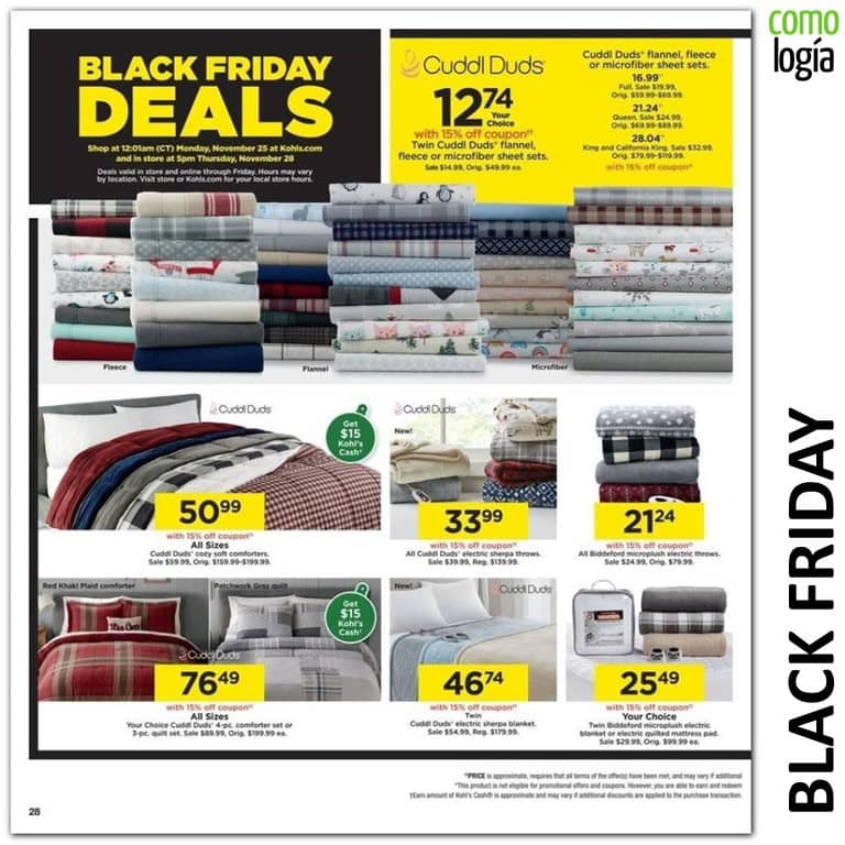 Kohl’s viernes negro 2020 Ofertas Kohl’s Black Friday + FOLLETO